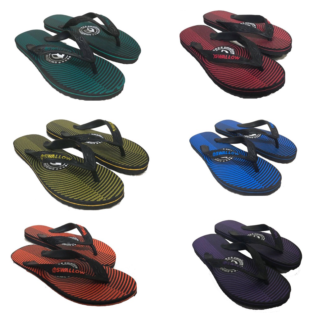 89stories - GROSIR SANDAL ISI 6 Sandal / Sendal Jepit Pria Swallow Target (Per 6 Pcs)