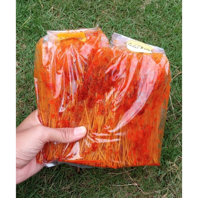 

mie lidi, miting rasa pedas manis