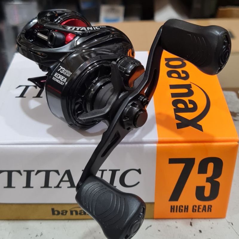 reel BC BANAX TITANIC high gear ratio 7.3 : 1 handle kiri