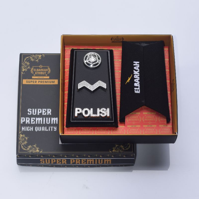 SATU PAKET PANGKAT POLRI PDH AIPDA AKRILIK+MONOGRAM+KEWENANGAN KUALITAS EXKLUSIVE DOVE pangkat polisi pangkat polri PANGKAT POLISI BINTRARA