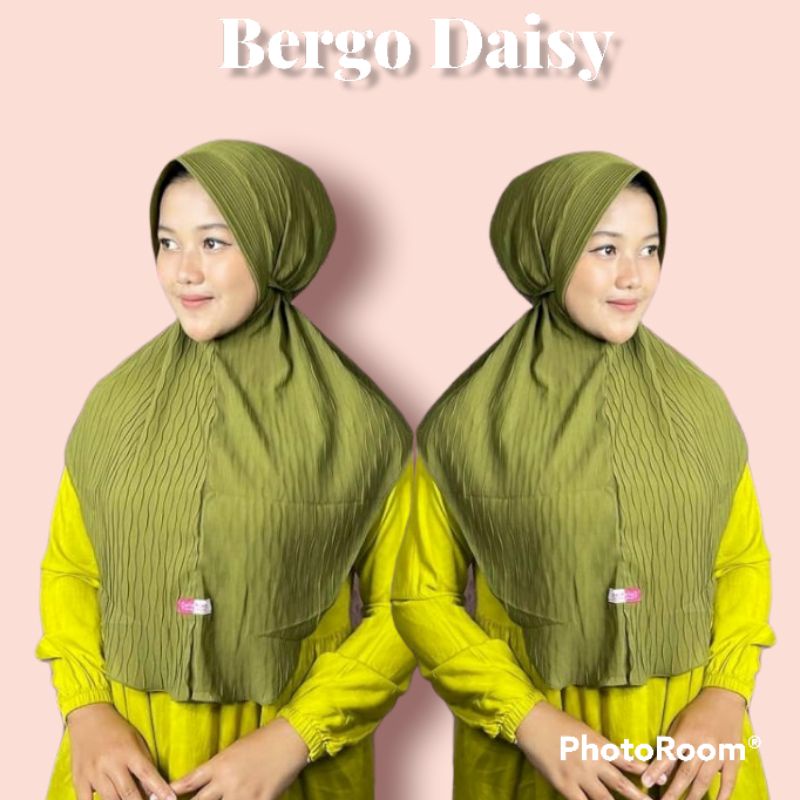 Bergo Daisy / kerudung instan pet plisket gelombang / hijab gelombang cinta
