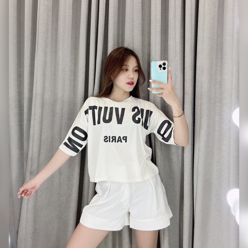 Crop top oversize Elpi | Oversize crop top korea