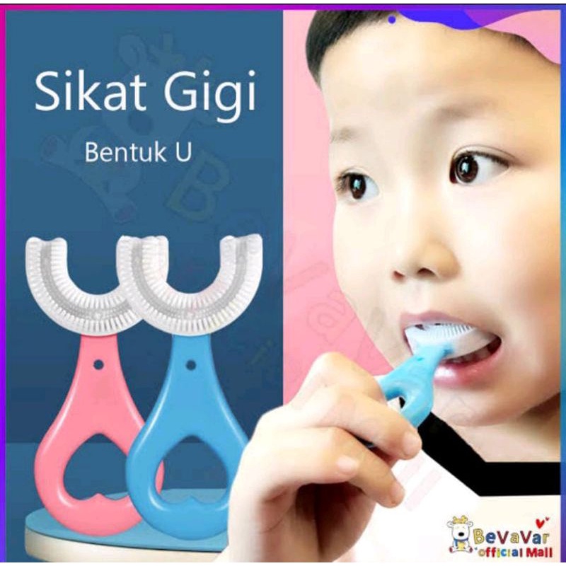 (COD)Sikat Gigi Anak Silikon/Sikat Gigi anak bentuk U/sikat gigi anak umur 1 2 3 Tahun