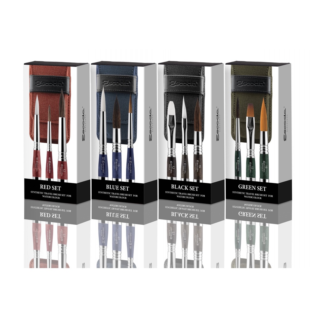 

Escoda Watercolour Travel Brush Set + Canvas Pouch