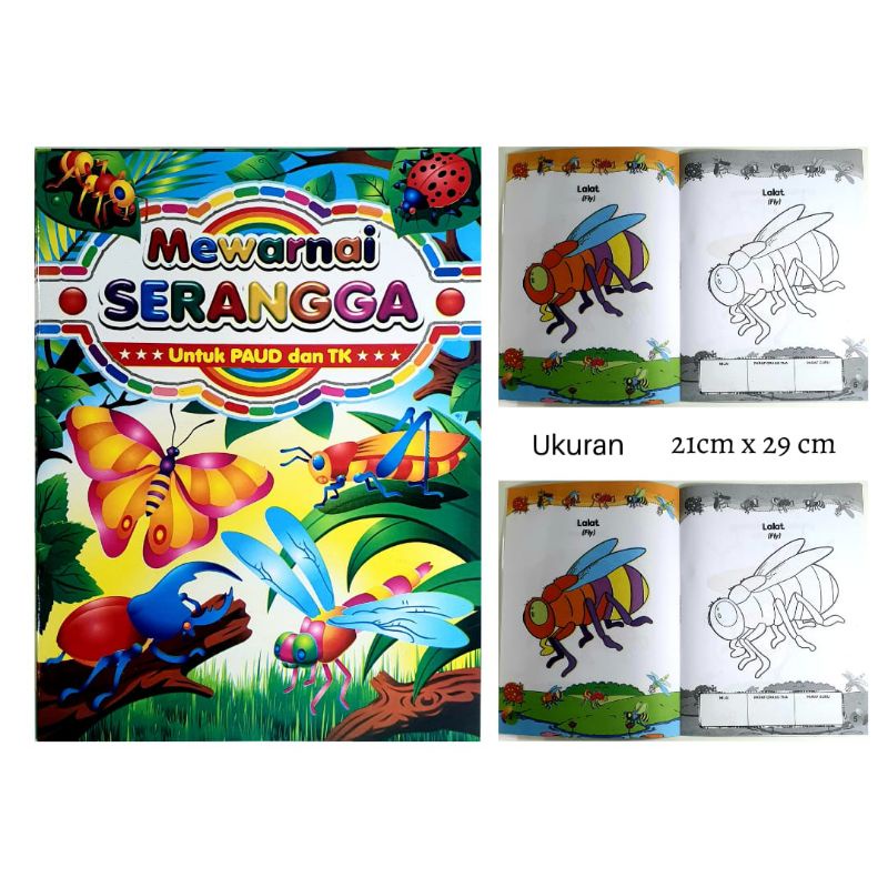 BOEDIONO - Buku Mewarnai Serangga Untuk Paud & Tk (UKURAN 21X29)