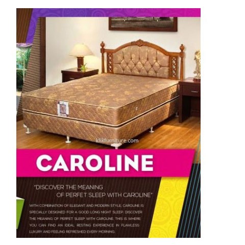 Silver (set 180x200cm) Sandaran Caroline CENTRAL SPRINGBED