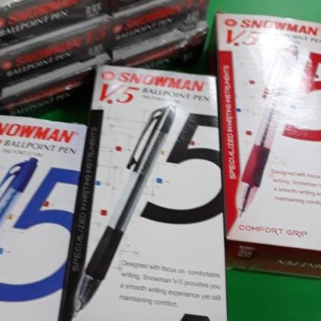 

◙ Ballpoint pulpen pen Snowman V5 0.7 mm - Biru ♟