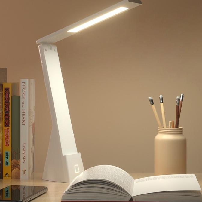Abeni Lampu Belajar Lipat Lampu Meja Tidur LED Portable Charge Touch ready