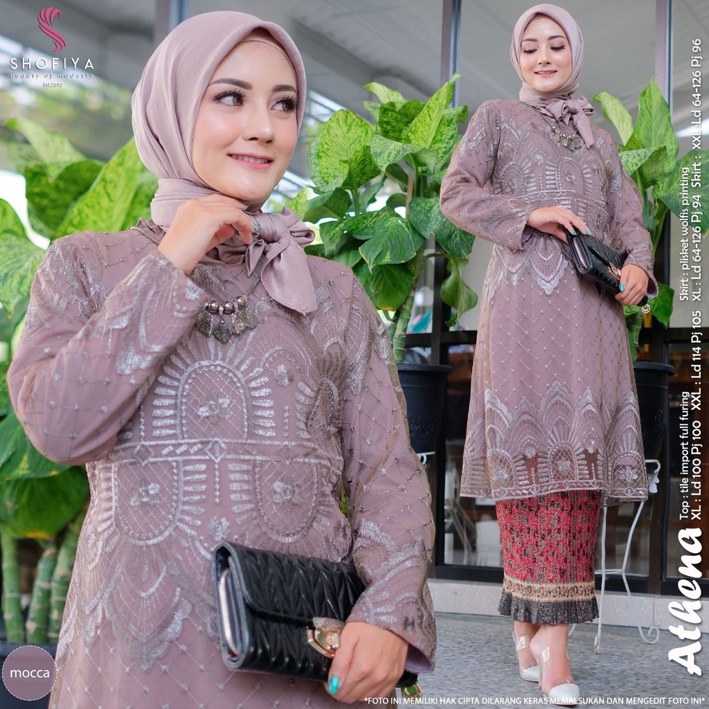 Shofiya Terbaru Athena Set / Setelan Kebaya Modern / Muslim Wanita Kekinian / Dress Wanita Murah Len
