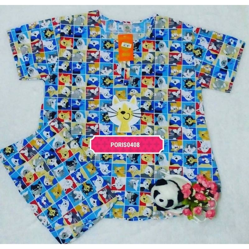 Baju Tidur Katun Wanita CP &quot;HOKI&quot; (City Cat)