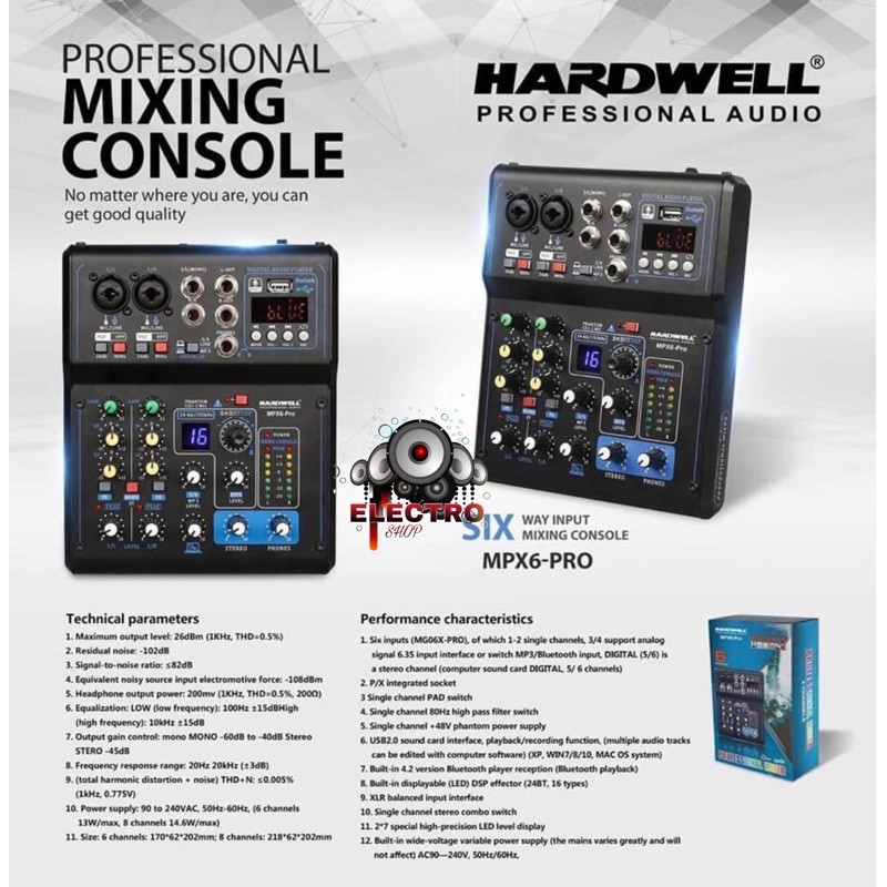 Mixer Hardwell MPX6 Original Hardwell MPX 6 ELECTRO