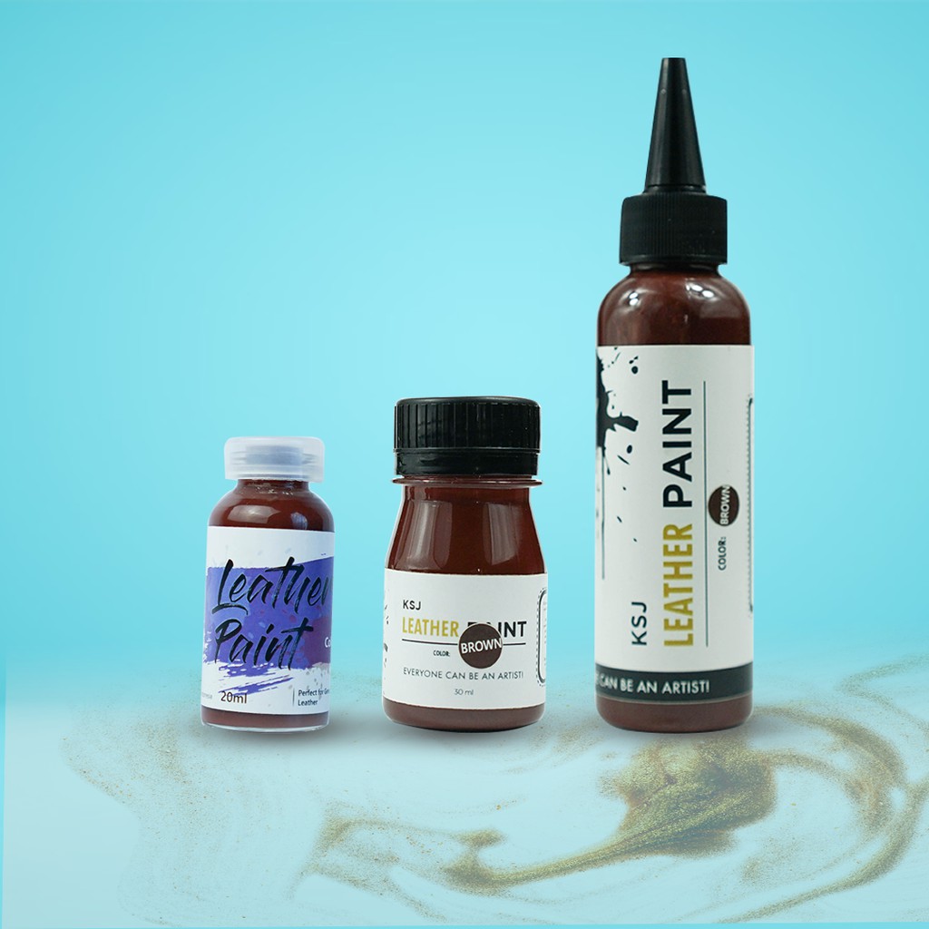 Cat Sepatu / Cat Tas  KSJ Leather Paint / Kulit / Midsole ( Pelengkap Pembersih  Sepatu )-BROWN