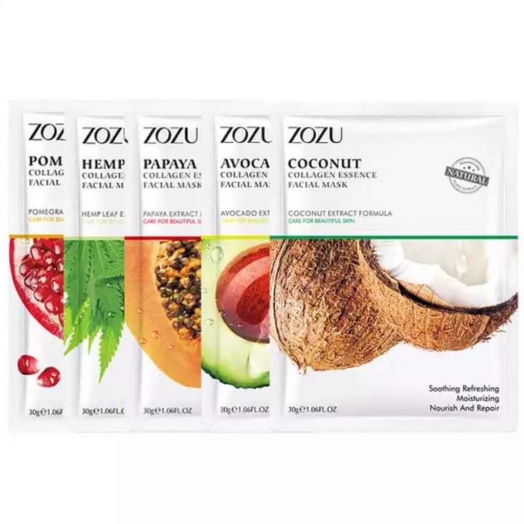 MASKER WAJAH ZOZU FRUIT MASK GIRLSNEED77 Masker Tisu Perawatan Wajah Mask Sheet