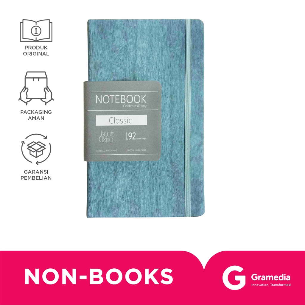 

Books&Bind Nb Classical Hc A5-Slim Woodgrain Blue