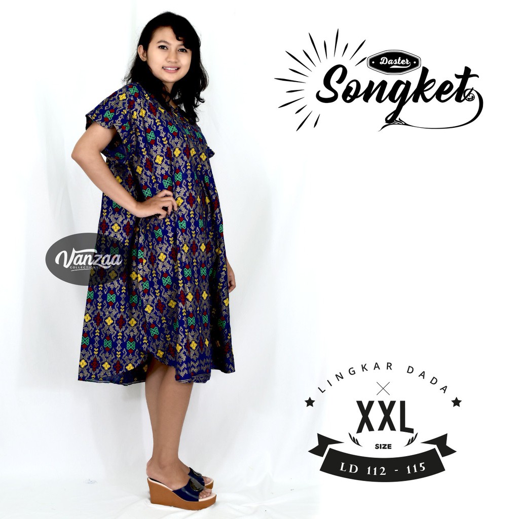 Daster Busui Kancing Katun Songket Bali By VANZAA iShopeei 