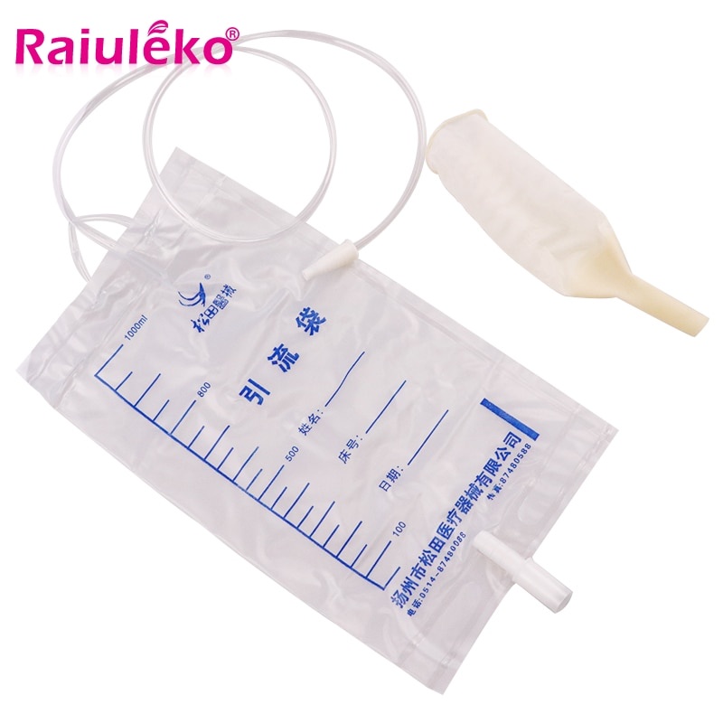 PREORDER 5pcs 1000ml latex sets of disposable set of urine bags male drainage bag with urine sets