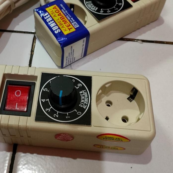 STOP 1 LOBANG DIMMER 2000w STOPKONTAK PENGATUR KECEPATAN GRINDA BOR DINAMO SOKET DIMMER SERBAGUNA