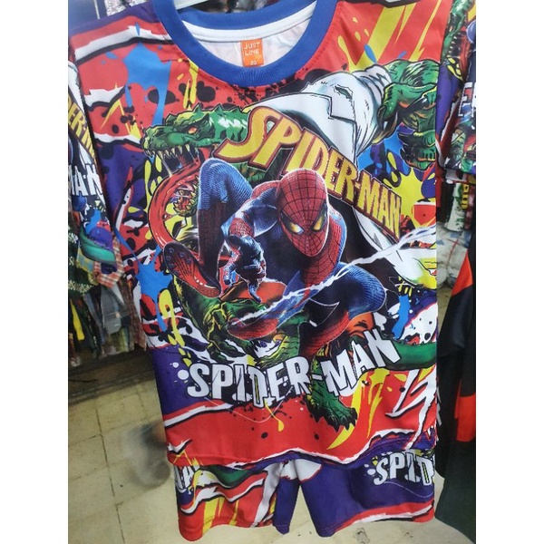 Setelan Anak spiderman printing murah