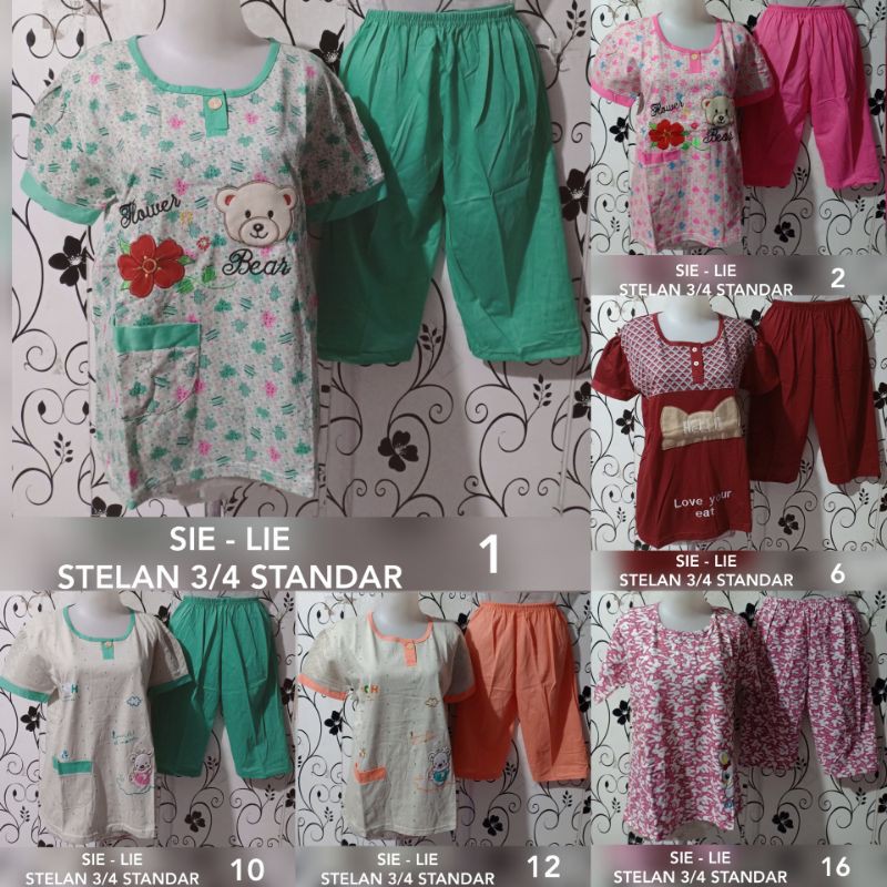 Daster Stelan Celana 3/4 standar SieLie