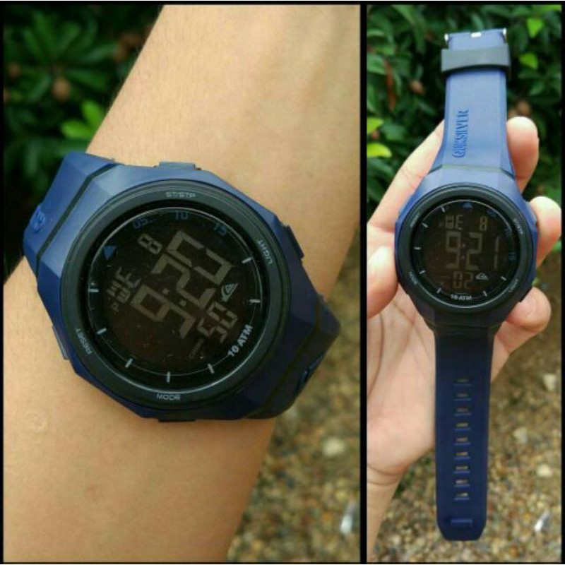 Jam Tangan Pria Quiksilver 1177 Digital Alarm Tanggal Aktif - Free Box Batre Cadangan Original
