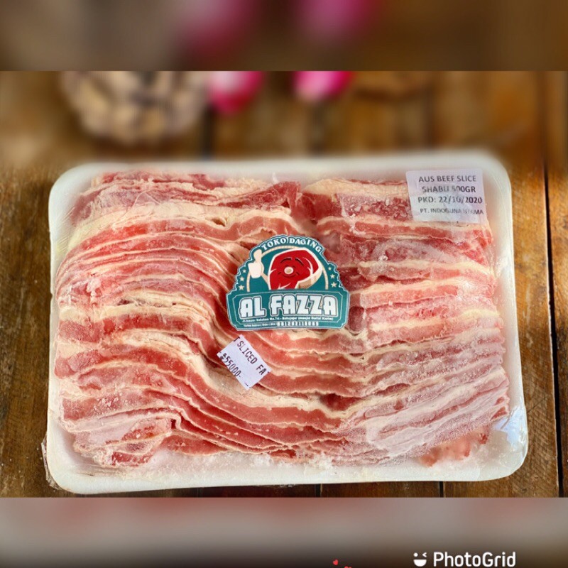 

Aus sliced beef shabu