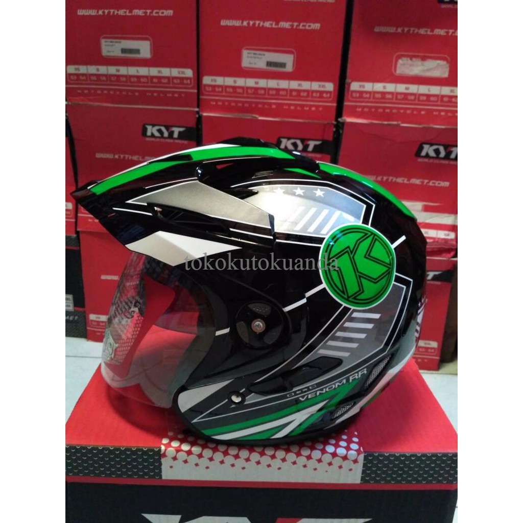 helm KYT venom rr 2 visor motif