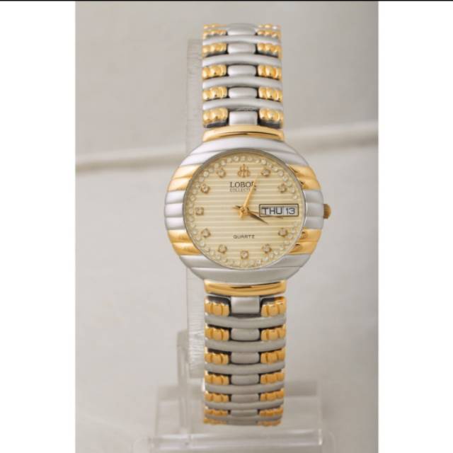 Jam Tangan Wanita Lobor Silver Gold Original