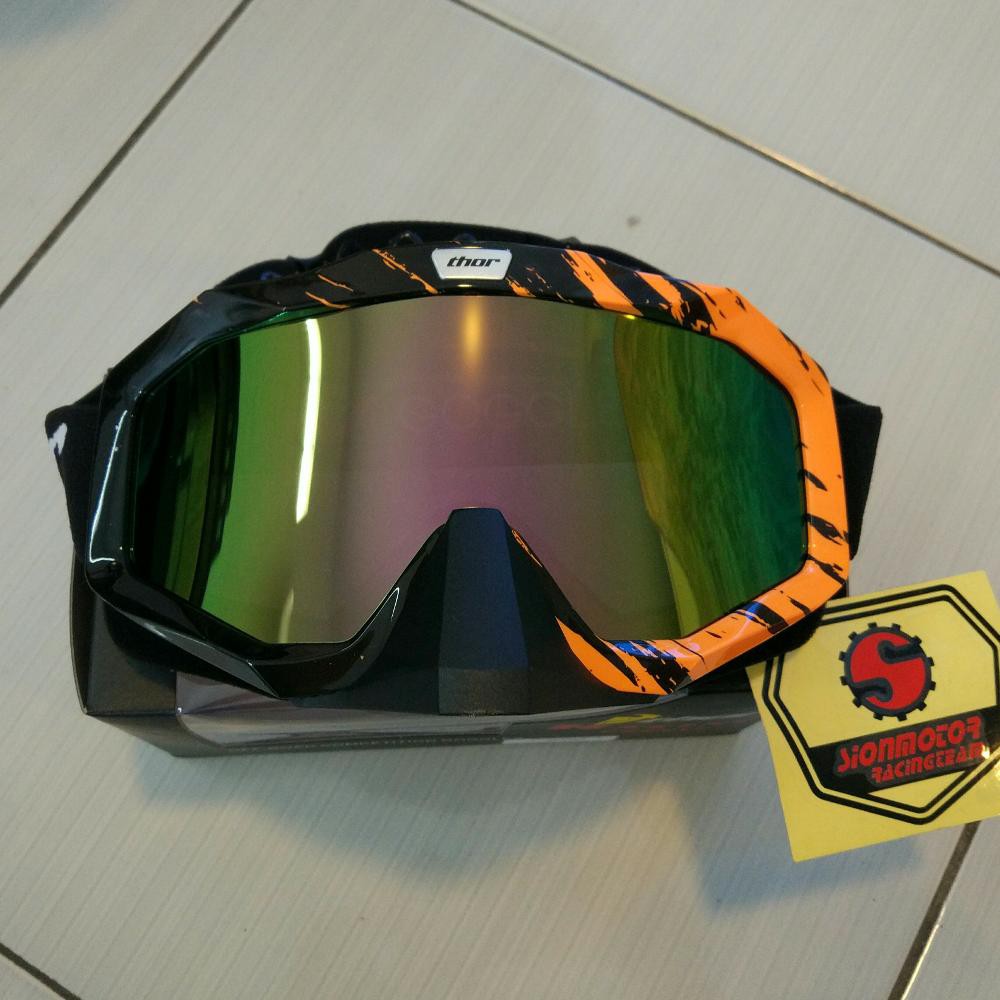 Thor Goggle Motocross Thor Pelangi Google Gradasi Orange 