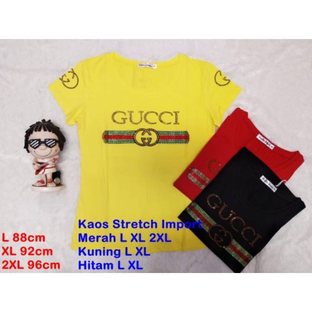 GESER banyak motif dan warna Kaos import wanita mickey supreme gucci dior