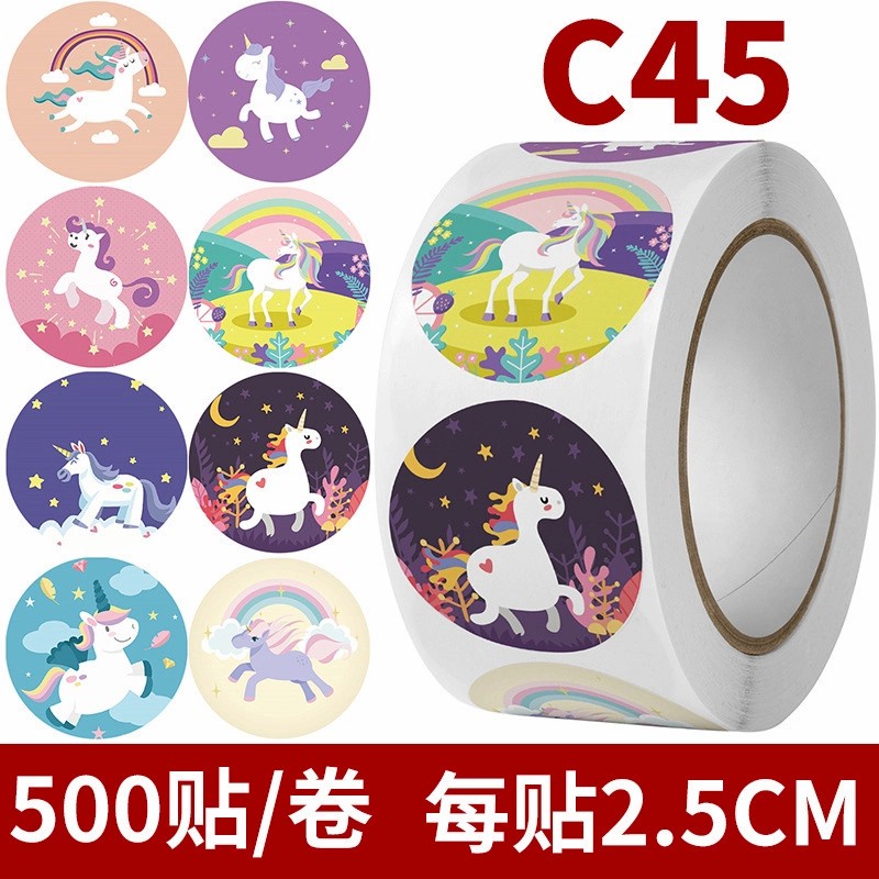 Stiker Unicorn isi 500 Label Sticker Murah My Little Pony Kado Anak GROSIR