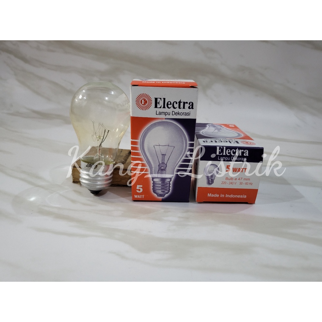 Lampu Pijar Electra 5W / Lampu Bohlam Pijar Electra 5W