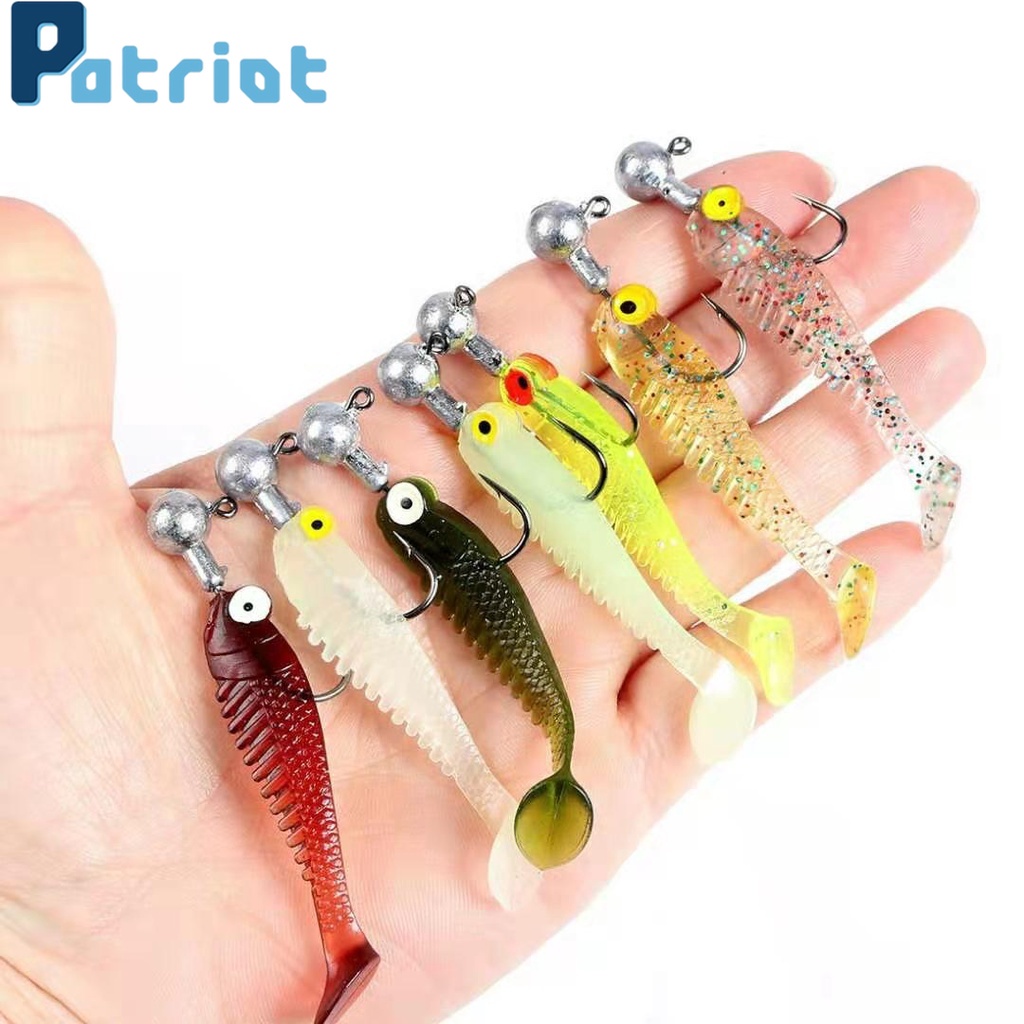 (5.5Cm) Umpan Pancing Soft Bait Bentuk Ikan Imitasi Dengan Mata Kail