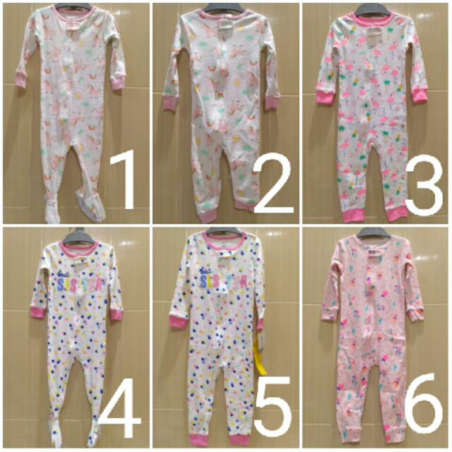 Sleepsuit Piyama Baju Pakaian Tidur Carters Anak Cewe Cowo