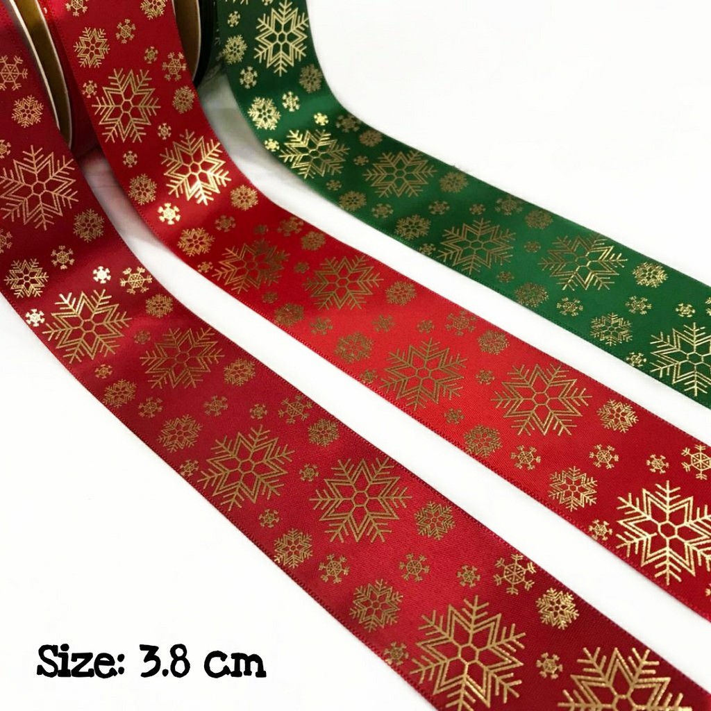 PITA SATIN SNOWFLAKES | PITA NATAL KADO HAMPERS 3.8 CM (1 1/2&quot;)