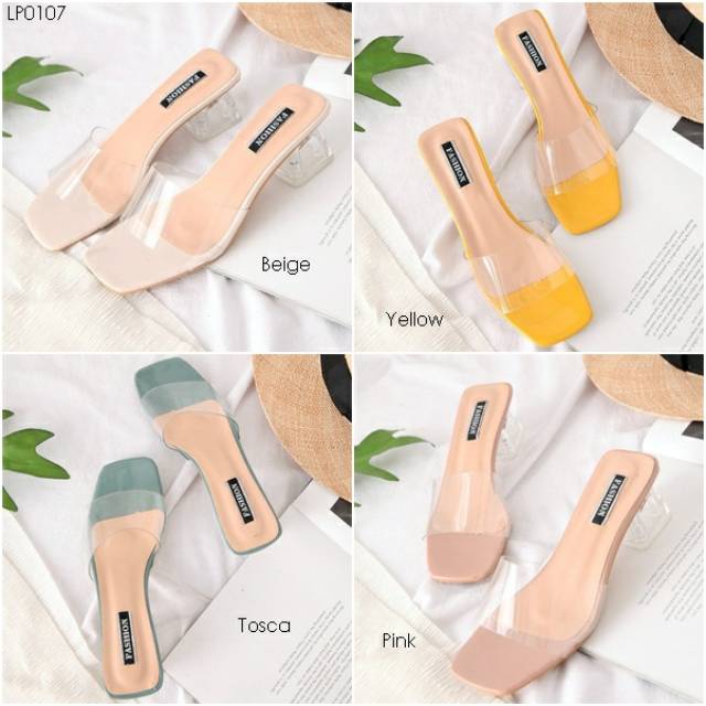 SEPATU WANITA TRANSPARAN IMPOR J1070 SEPATU HAK WANITA SEPATU PESTA