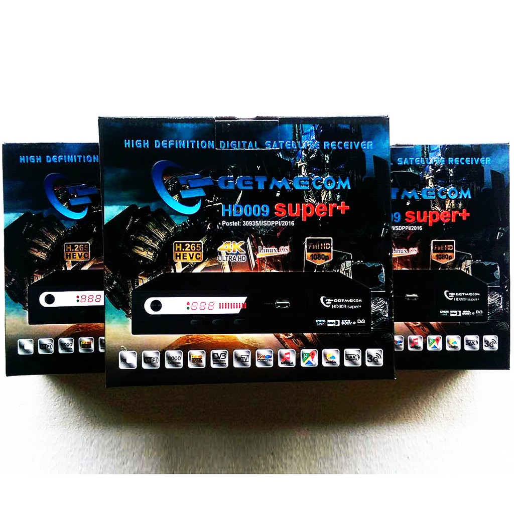 RECEIVER GETMECOM HD009 SUPER PLUS H.265 HEVC 4K ULTRA HD G LINUX OS PORT LAN