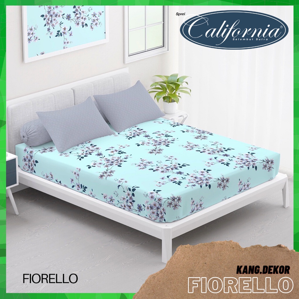SPREI CALIFORNIA MOTIF FIORELLO QUEEN KING SINGLE SIZE 160X200 180X200 120X200 SPREI NO 1 2 3 MURAH 