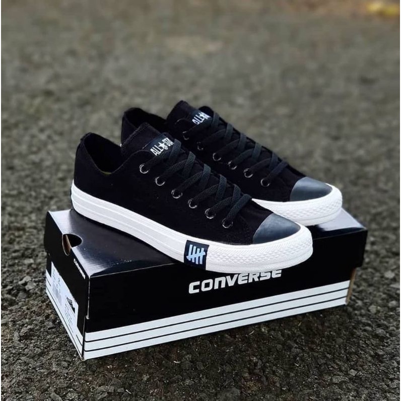 Sepatu Converse1329 CT Flash Petir / Sepatu Clasiik Pendek / Sepatu Sekolah Kerja Main Santai Hitam siz3 36-43