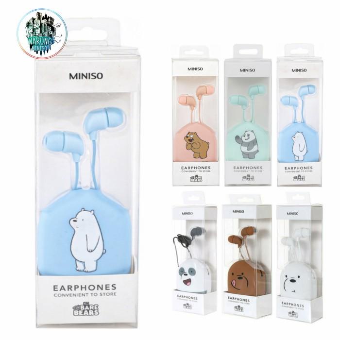 Miniso Earphone Headset We Bare Bears Lucu