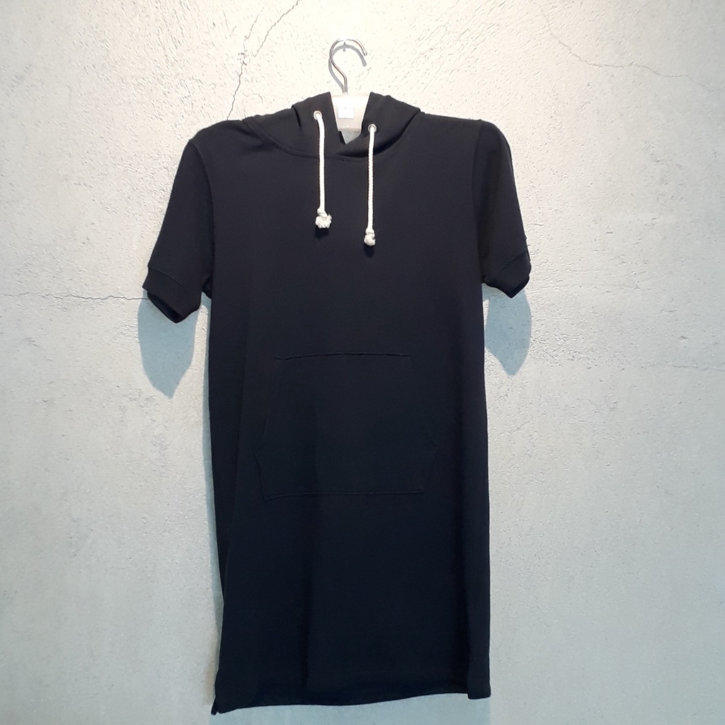 Jaket Wanita CHAMPION Long Hoodie Basic Navy - Original 100%