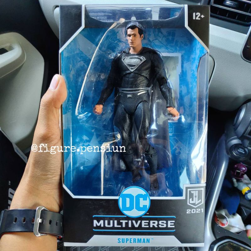 DC MULTIVERSE MCFARLANE TOYS SUPERMAN BLACK SUIT JL 2021 JUSTICE LEAGUE ACTION FIGURE