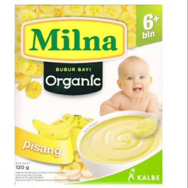 MILNA BUBUR ORGANIK PISANG / BUBUR BAYI 6+ / BUBUR BAYI / MILNA / MILNA ORGANIK