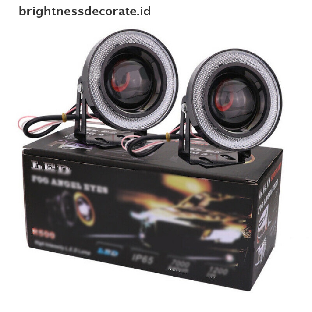 1 Pc Lampu Kabut Depan Mobil Suv Model Mata Malaikat Led 12v 3.5 &quot;