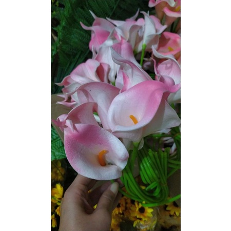 Bunga Lili Bunga Lily Palsu Bunga Artificial Bunga Plastik Bunga Hias Dekorasi Properti Foto-Pink