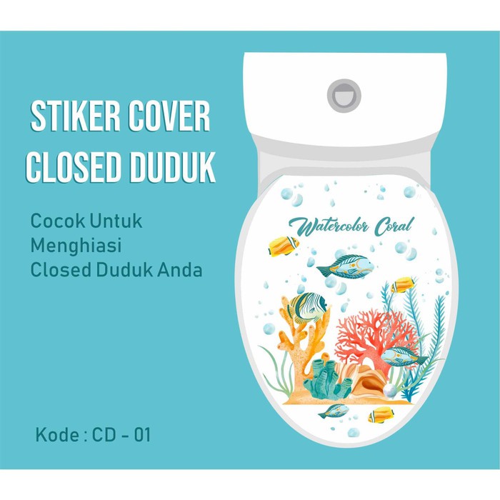 Stiker Tutup Closet Duduk Toilet Cover Desain Modern