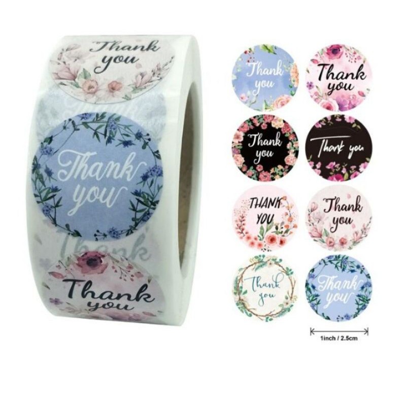 [1 pc/ 1 tempelan ] sticker thank you stiker package bisnis kecil