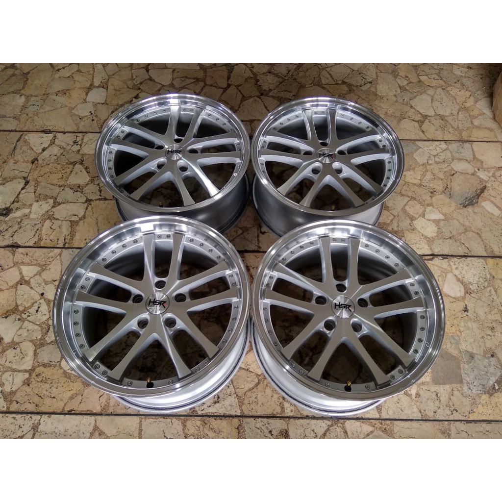 Velg Racing Bekas Hsr Shoji  Ring 17 Lebar 7,5/8,5 Pcd 5x114 Silver Cocok Buat obil Civic camry Inov