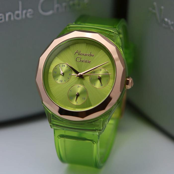 Alexandre Christie Wanita AC2808 AC 2808 Rosegold Clear Soft Green Alexandre Christie