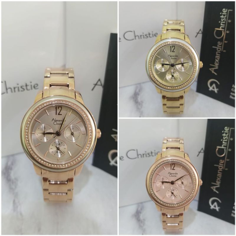 Jam Tangan Wanita Alexandre Christie 2937 AC2937 AC 2937 Tali Besi