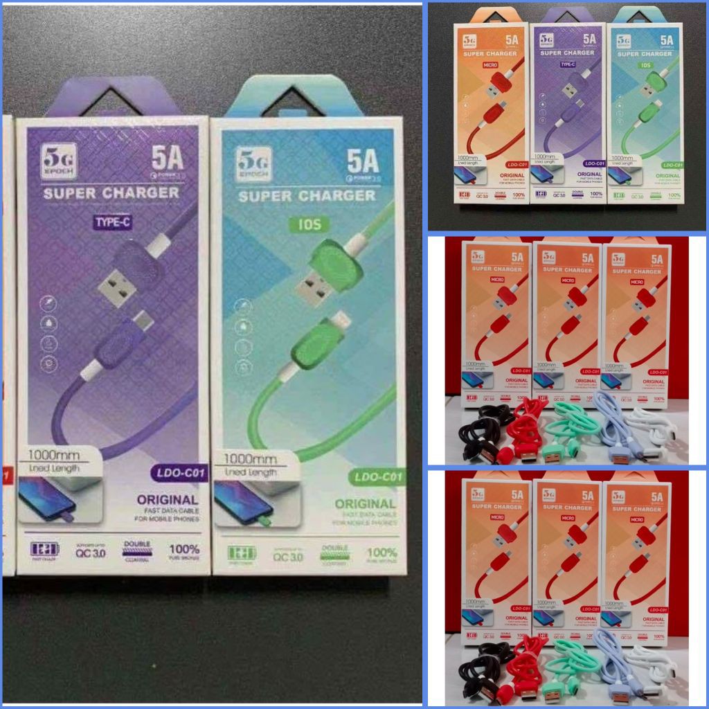 PROMO !! KABEL DATA LDO-01 5G 5A FAST CHARGING